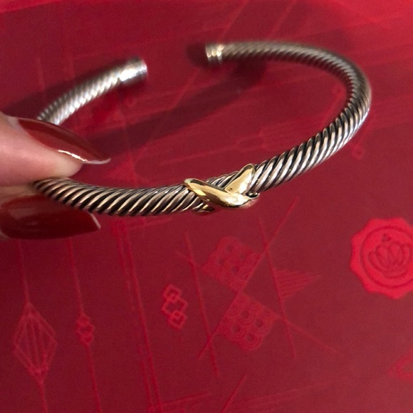 NWT David Yurman X Bracelet with 14K Gold - Small - Picture 3 of 6